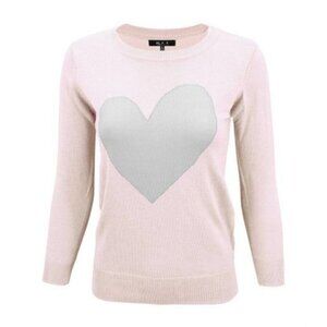 Love Heart Crew-neck  Pullover Sweater Size Large